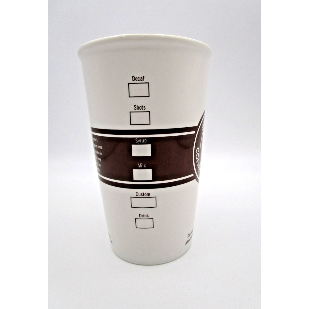 Starbucks 2008 Coffee Mug Cup Fresh Roasted Original Brown Siren Logo 16oz Tall - Picture 3 of 7